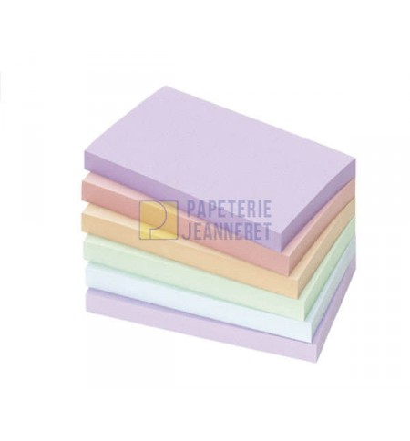 CUBE TYPE POST IT 76X76mm - 4 COULEUR PASTEL - Papeterie Jeanneret