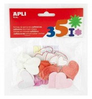 COEURS PAILLETES ADHESIFS - LOT DE 52