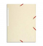 Chemise à élastique sans rabat carte lustrée 400gm2 - A4 Ivoire