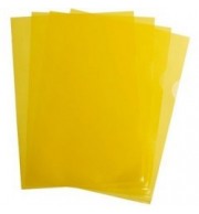 POCHETTES COIN LISSES 14/100° JAUNES - SACHET DE 10