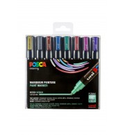 MARQUEUR POSCA POCHETTE / 8 METALLISES POINTE MOYENNE