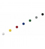 AIMANTS RONDS COLORIS ASS DIAM 15MM - PAQUET DE 10