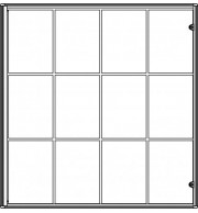 VITRINE INTERIEURE BLANCHE 12 FEUILLES