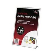 PORTE AFFICHE INCLINE VERTICAL A4