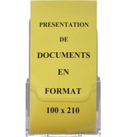 PRESENTOIR DE TABLE A6 TRANSPARENT