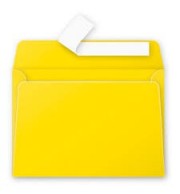 ENVELOPPE 114X162mm JAUNE SOLEIL AUTO ADHESIVE 120G - PAQUET DE 50