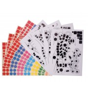 ATELIERS GOMMETTES 4 DESSINS+4 PLANCHES CORBEILLES FRUITS