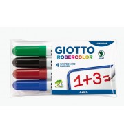 MARQUEUR EFFACABLE A SEC GIOTTO POINTE OGIVE - 4 ASSORTIS