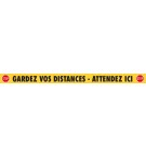 STICKER DE SOL "GARDEZ VOS DISTANCE" 150X10
