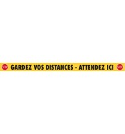 STICKER DE SOL "GARDEZ VOS DISTANCE" 150X10