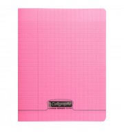 CAHIER POLYPRO 17X22cm SEYES 60P 90G - ROSE