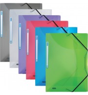PAQ 6 CHEMISES POLYPRO TRANSPARENTES ASSORTIES A ELASTIQUES