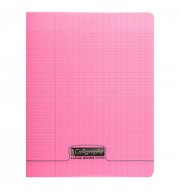 CAHIER POLYPRO 17X22cm SEYES 96P 90G - ROSE