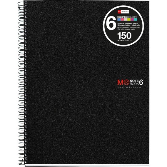CAHIER NOTEBOOK MIQUELRIUS A4 COUV.POLYPRO 300P 5X5