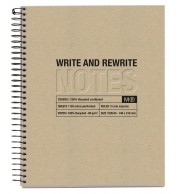 CAHIER SPIRALE EN PAPIER RECYCLE 5X5 80 G 148 X 210 MM