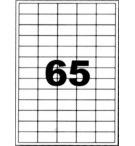 ETIQ POLYESTER BLANC MAT 38X21,2 /SACHET 1300