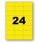 ETIQUETTES LASER JAUNE FLUO 70X37mm-BOITE DE 480/3160-FJ10