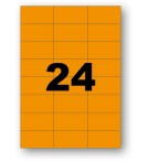 ETIQUETTES LASER ORANGE FLUO 70X37mm-BOITE DE 480/4033-FO10