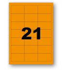 ETIQUETTES LASER ORANGE 63.5X38.1/SACHET 420