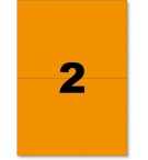 ETIQUETTES LASER ORANGE FLUO 210X148mm-BOITE DE 40/4035-FO6