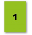 ETIQUETTES LASER VERT FLUO 210X297mm-PAQUET DE 20/3396-FV27