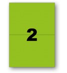 ETIQUETTES LASER VERTE 210X148/SACHET 40