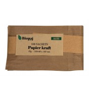 100 SACHETS KRAFT 35G 100 X 160 MM SOUFFLET DE 40 MM