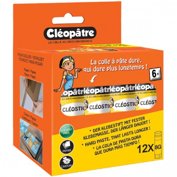BLISTER DE 12 BATONS DE COLLE EN 8G CLEOPATRE