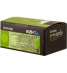 LEXMARK CARTOUCHE LASER CYAN HC 702HC / 70C2HC0 / 223638