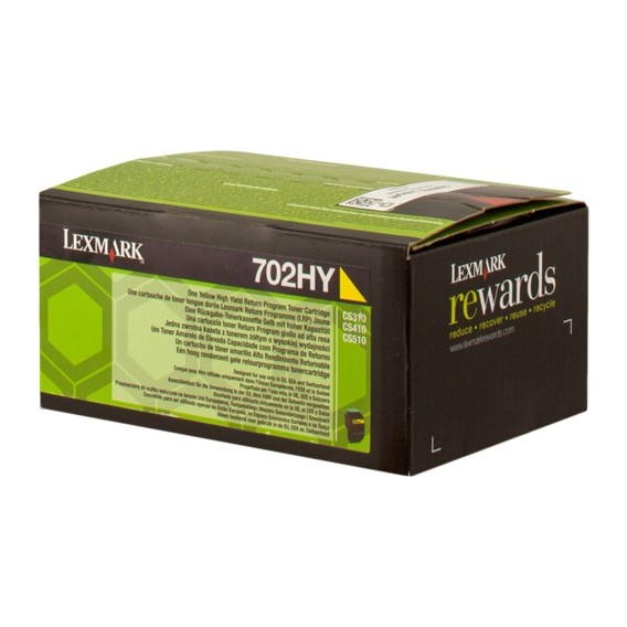 LEXMARK CARTOUCHE LASER JAUNE HC 702HY / 70C2HY0 / 223657
