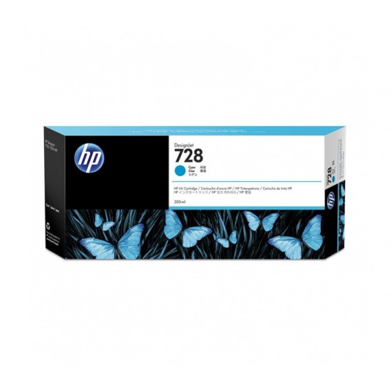 HP CARTOUCHE JET ENCRE CYAN F9J67A N°728