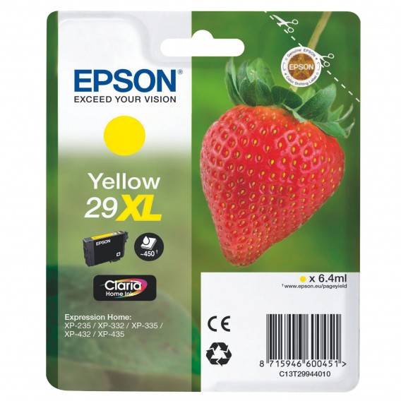 EPSON CARTOUCHE JET D'ENCRE JAUNE T299440 FRAISE / 138219