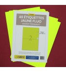 ETIQUETTES LASER JAUNE FLUO 210X148mm-BOITE DE 40/3670-FJ6