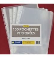 POCHETTES PERFOREES 8.5/100° A4 - PAQUET DE 100