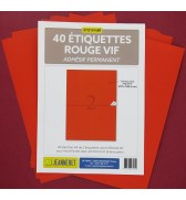 ETIQUETTES LASER ROUGE 210X148/SACHET 40