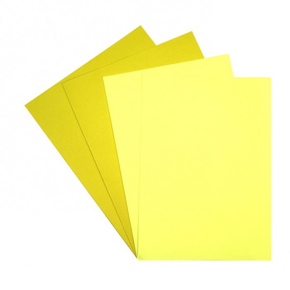 25 CHEMISES 180G + 50 SOUS CHEMISES 60G RECYCLEES JAUNE