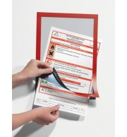 POCHETTES ADHESIVES REPOSITIONNABLES ROUGE A4-LOT DE 2